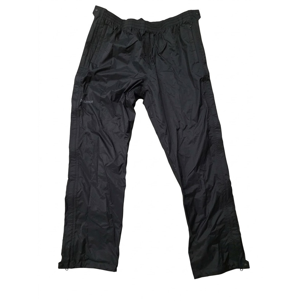 Marmot Mens PreCip Eco Full Zip Rain Pants Black XL Long Waterproof Hiking Shell